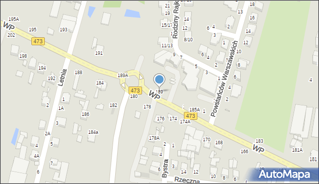 Piotrków Trybunalski, Wojska Polskiego, 189, mapa Piotrków Trybunalski