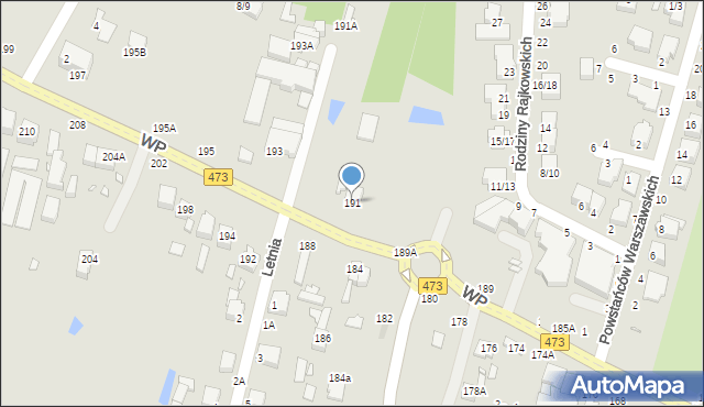 Piotrków Trybunalski, Wojska Polskiego, 191, mapa Piotrków Trybunalski