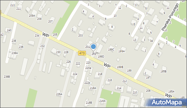 Piotrków Trybunalski, Wojska Polskiego, 201, mapa Piotrków Trybunalski