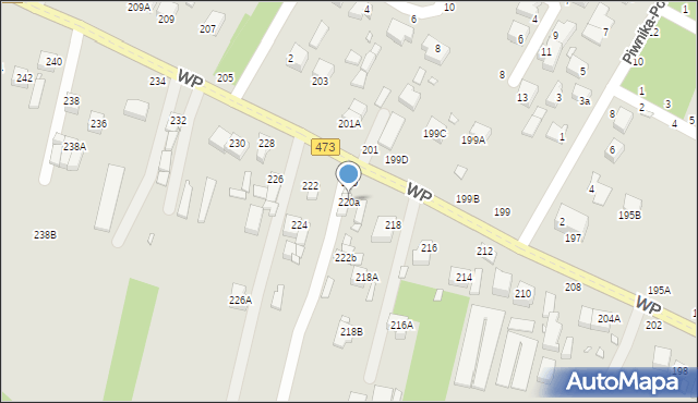 Piotrków Trybunalski, Wojska Polskiego, 220a, mapa Piotrków Trybunalski