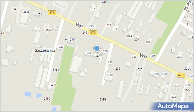 Piotrków Trybunalski, Wojska Polskiego, 242, mapa Piotrków Trybunalski