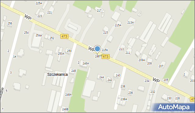 Piotrków Trybunalski, Wojska Polskiego, 246, mapa Piotrków Trybunalski