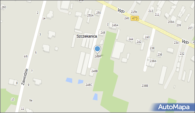 Piotrków Trybunalski, Wojska Polskiego, 248A, mapa Piotrków Trybunalski