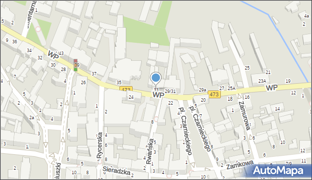 Piotrków Trybunalski, Wojska Polskiego, 33, mapa Piotrków Trybunalski