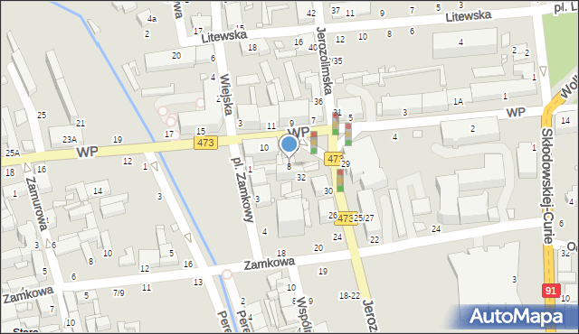 Piotrków Trybunalski, Wojska Polskiego, 8, mapa Piotrków Trybunalski