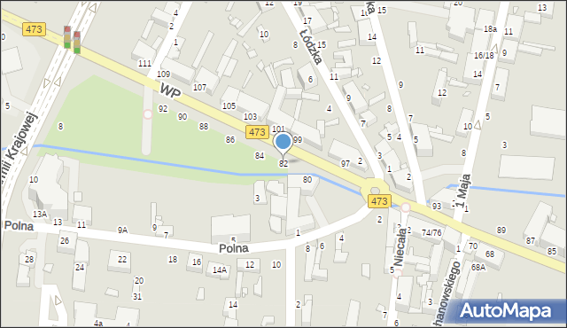 Piotrków Trybunalski, Wojska Polskiego, 82, mapa Piotrków Trybunalski