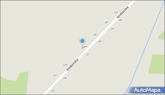 Piotrków Trybunalski, Wolborska, 116, mapa Piotrków Trybunalski