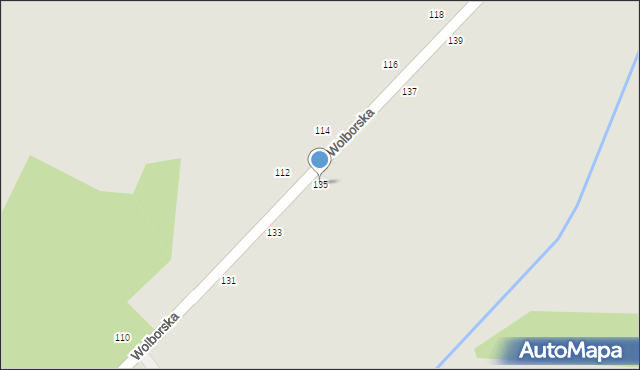 Piotrków Trybunalski, Wolborska, 135, mapa Piotrków Trybunalski