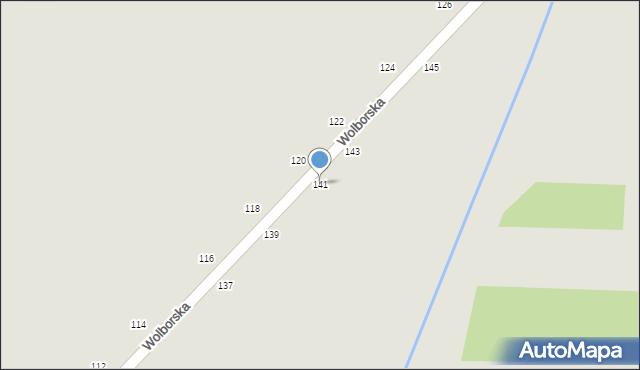 Piotrków Trybunalski, Wolborska, 141, mapa Piotrków Trybunalski