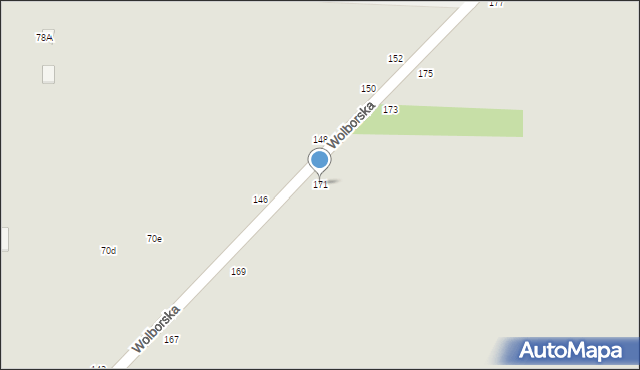 Piotrków Trybunalski, Wolborska, 171, mapa Piotrków Trybunalski