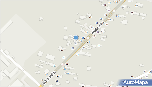 Piotrków Trybunalski, Wolborska, 24, mapa Piotrków Trybunalski