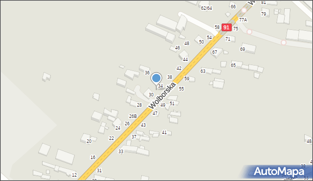 Piotrków Trybunalski, Wolborska, 32, mapa Piotrków Trybunalski