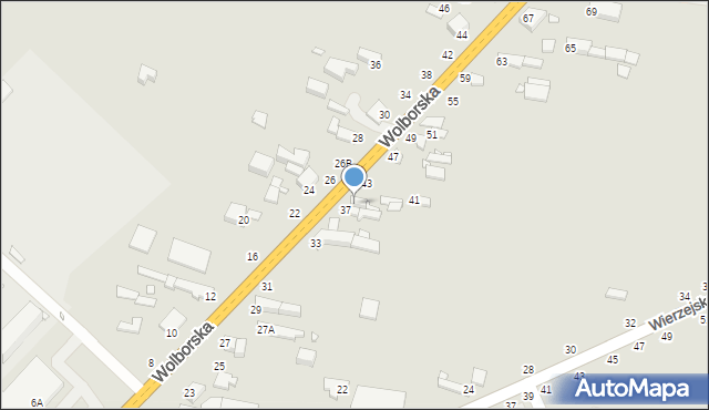 Piotrków Trybunalski, Wolborska, 39, mapa Piotrków Trybunalski