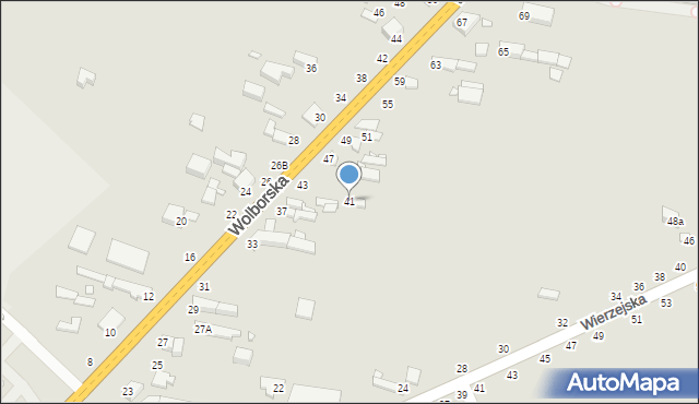 Piotrków Trybunalski, Wolborska, 41, mapa Piotrków Trybunalski