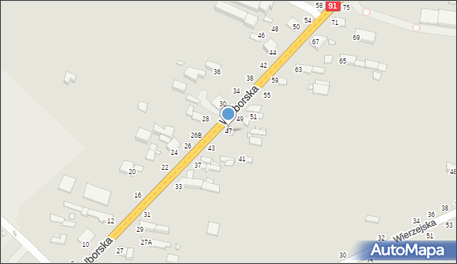 Piotrków Trybunalski, Wolborska, 47, mapa Piotrków Trybunalski