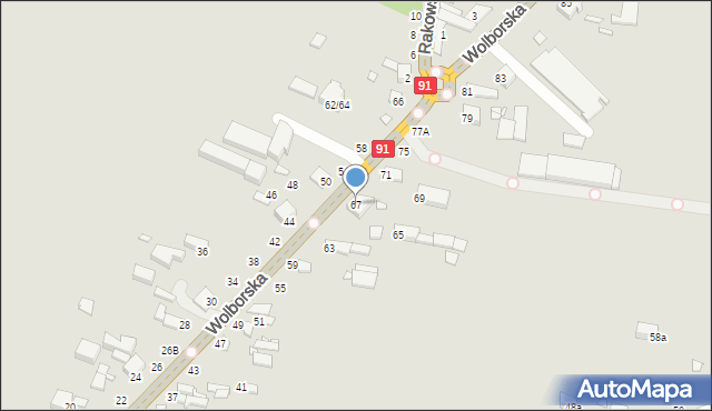 Piotrków Trybunalski, Wolborska, 67, mapa Piotrków Trybunalski