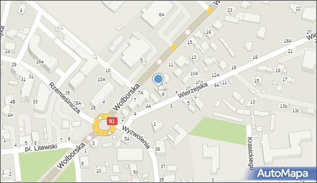 Piotrków Trybunalski, Wolborska, 9, mapa Piotrków Trybunalski