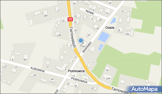 Piotrkowice, Wolności, 16, mapa Piotrkowice