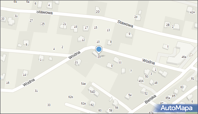 Pisarzowice, Wodna, 13, mapa Pisarzowice