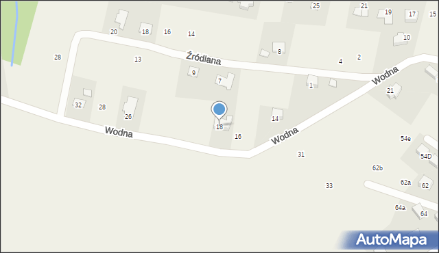 Pisarzowice, Wodna, 18, mapa Pisarzowice