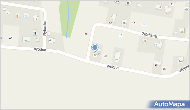 Pisarzowice, Wodna, 32, mapa Pisarzowice