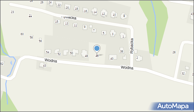 Pisarzowice, Wodna, 46, mapa Pisarzowice