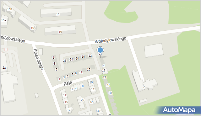 Pisz, Wołodyjowskiego Michała, 8, mapa Pisz