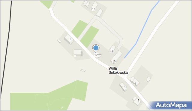 Pobiedna, Wola Sokołowska, 12, mapa Pobiedna