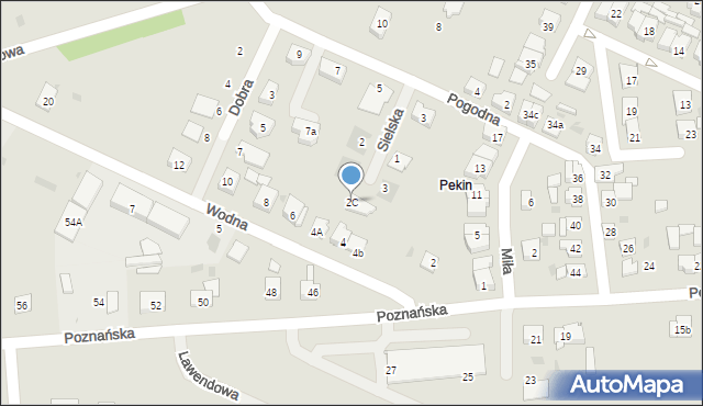 Pobiedziska, Wodna, 2C, mapa Pobiedziska