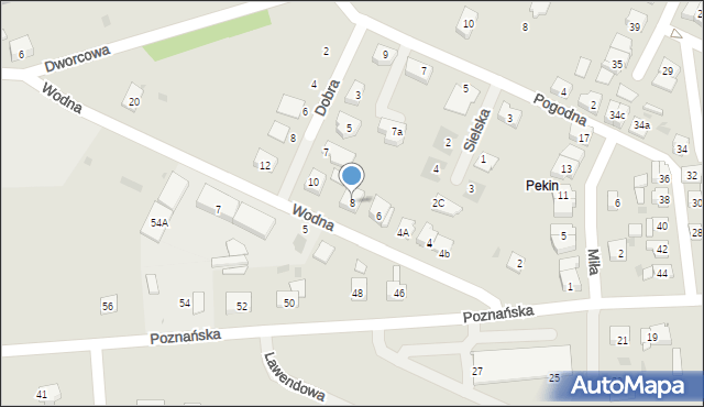 Pobiedziska, Wodna, 8, mapa Pobiedziska