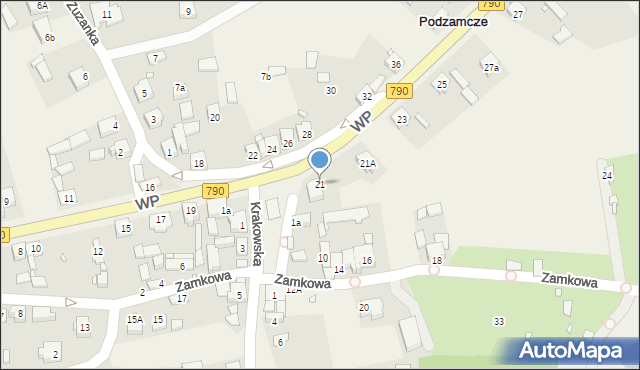 Podzamcze, Wojska Polskiego, 21, mapa Podzamcze