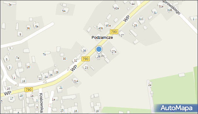 Podzamcze, Wojska Polskiego, 25, mapa Podzamcze