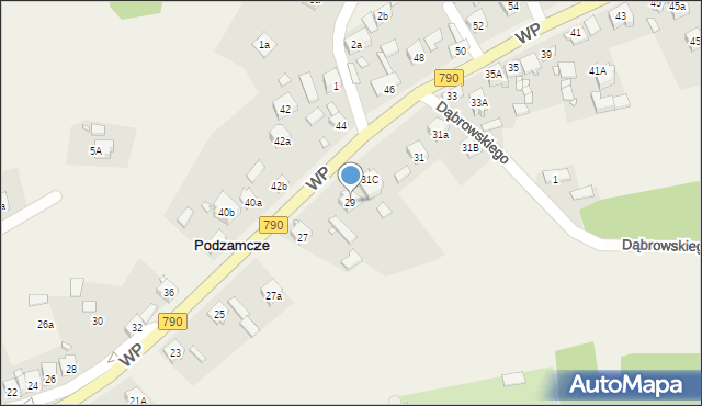 Podzamcze, Wojska Polskiego, 29, mapa Podzamcze