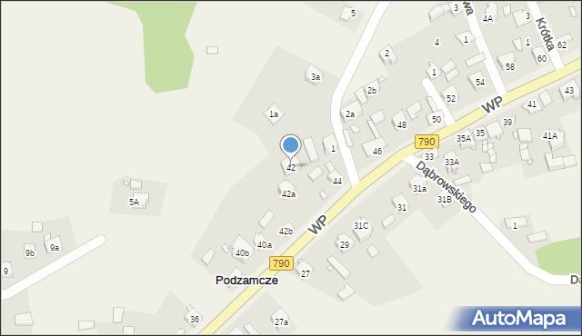 Podzamcze, Wojska Polskiego, 42, mapa Podzamcze