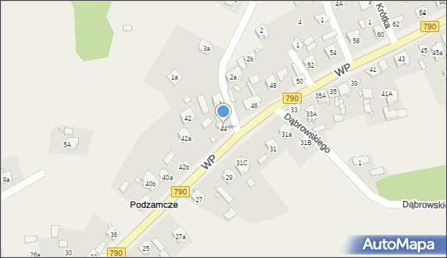 Podzamcze, Wojska Polskiego, 44, mapa Podzamcze