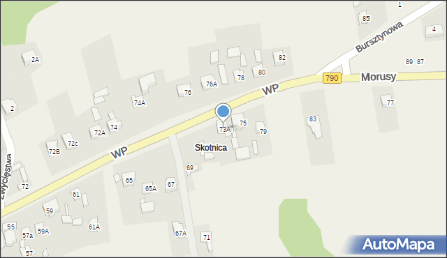 Podzamcze, Wojska Polskiego, 73A, mapa Podzamcze