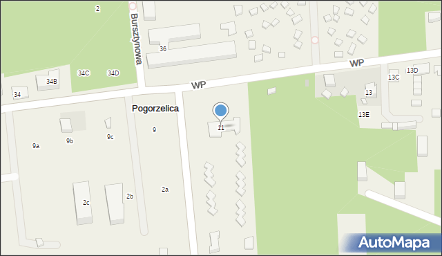 Pogorzelica, Wojska Polskiego, 11, mapa Pogorzelica