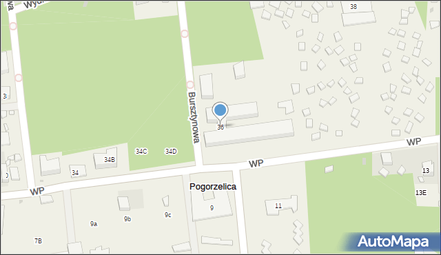 Pogorzelica, Wojska Polskiego, 36, mapa Pogorzelica
