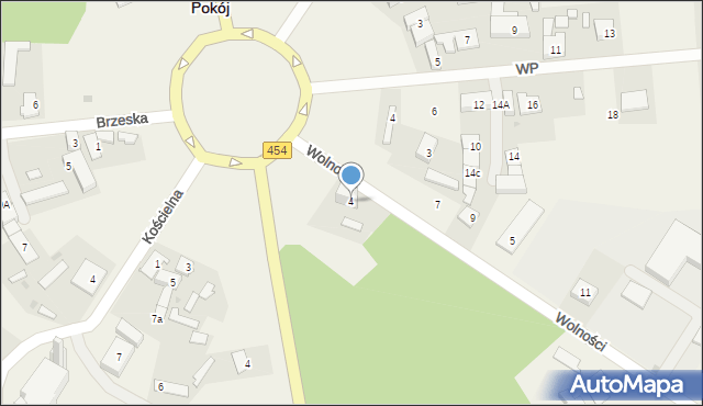 Pokój, Wolności, 4, mapa Pokój