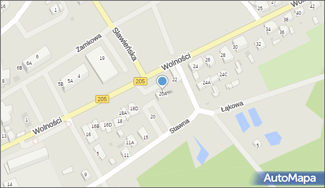 Polanów, Wolności, 20A, mapa Polanów