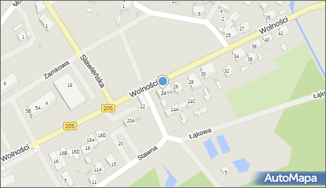 Polanów, Wolności, 24, mapa Polanów