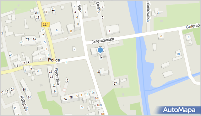 Police, Wojska Polskiego, 15, mapa Police