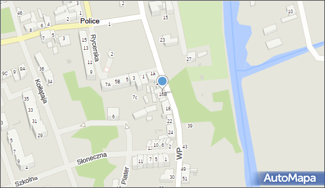 Police, Wojska Polskiego, 16B, mapa Police