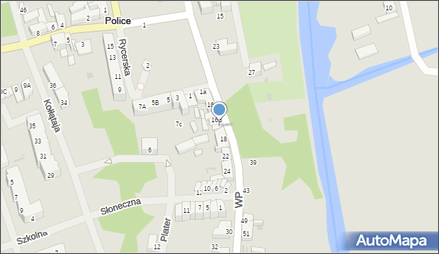 Police, Wojska Polskiego, 16D, mapa Police