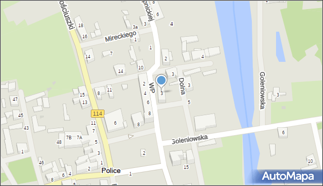 Police, Wojska Polskiego, 3, mapa Police