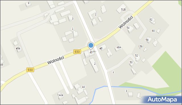 Połomia, Wolności, 40, mapa Połomia