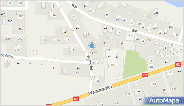 Pomiechówek, Wolności, 1, mapa Pomiechówek