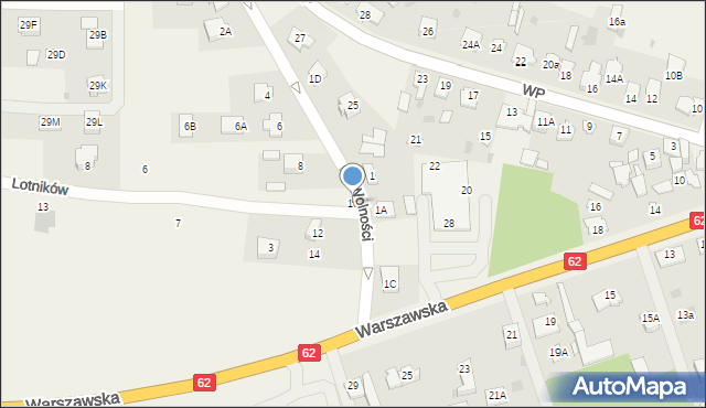 Pomiechówek, Wolności, 10, mapa Pomiechówek