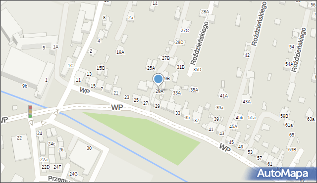 Poręba, Wojska Polskiego, 29A, mapa Poręba