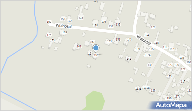 Poręba, Wolności, 155, mapa Poręba